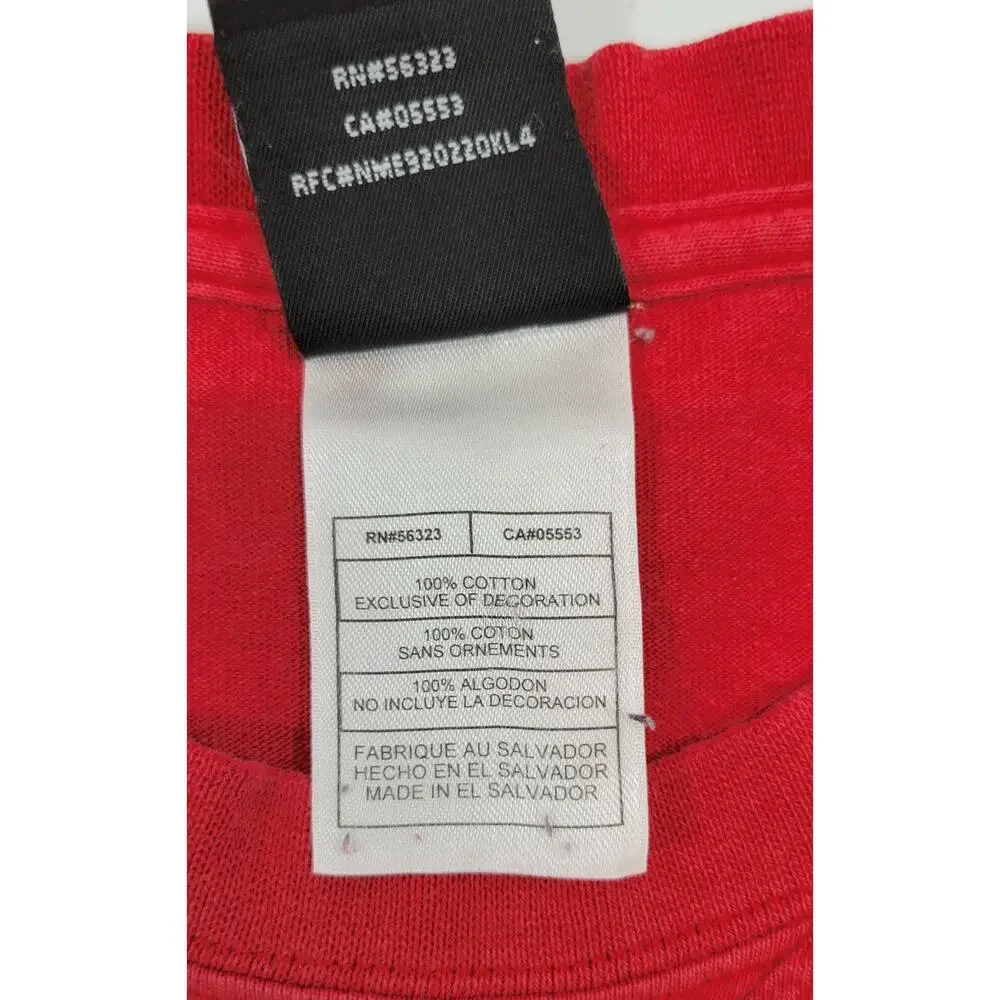 Vintage Men's Air Jordan 23 Red Cotton T-Shirt XL